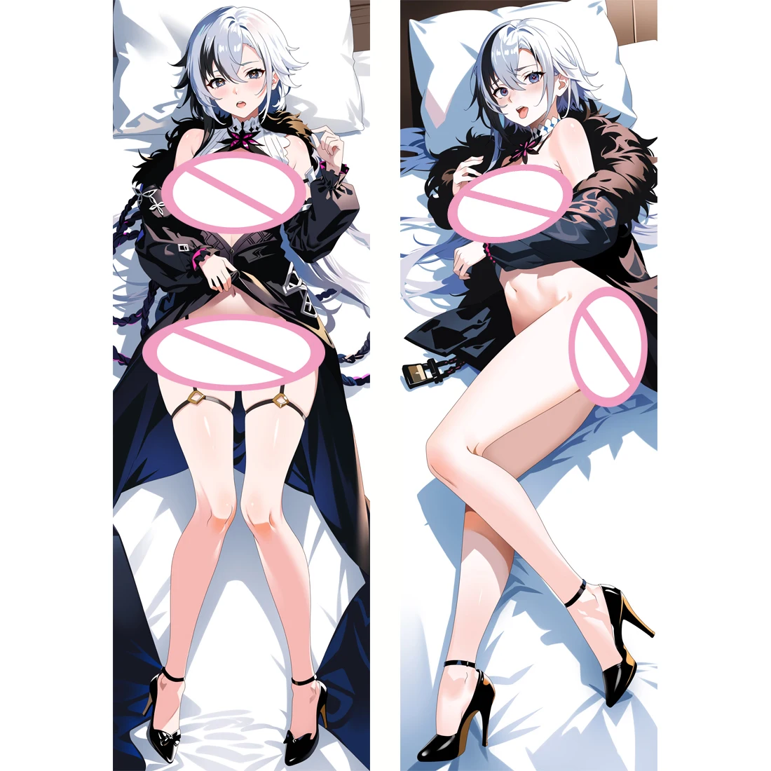 Genshin Impact Sexy Arlecchino Hugging Body Pillowcase Anime Cosplay Dakimakura Pillows Case Otaku Moegirl Cushion Cover