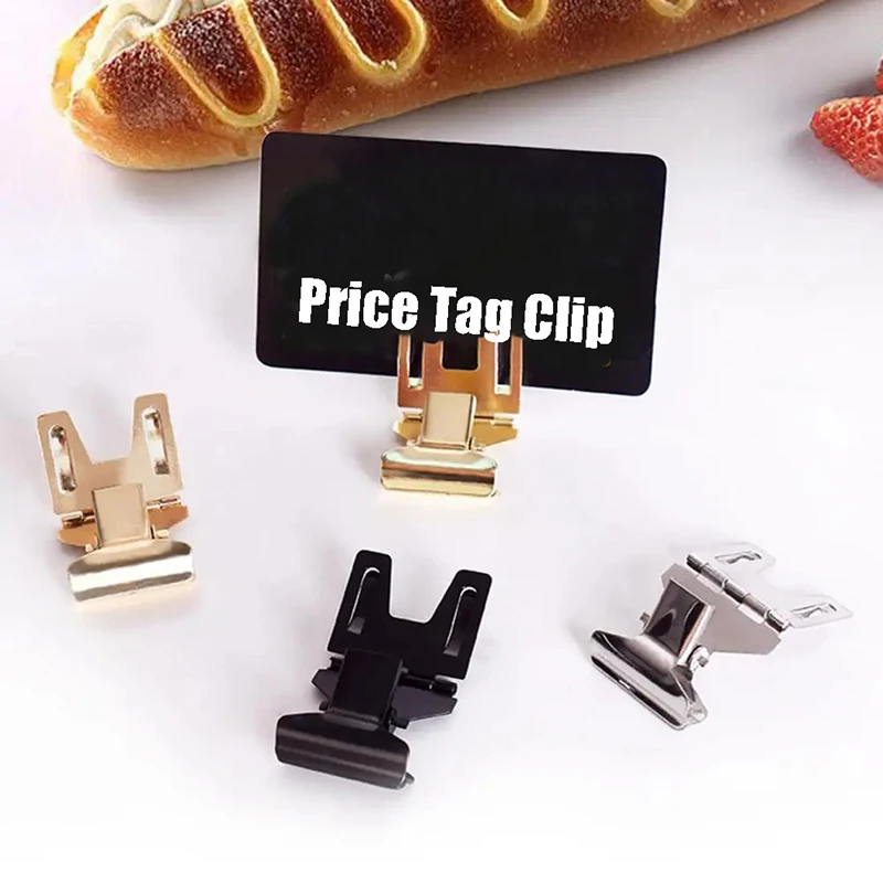 5/10 pz utile cartellino del prezzo carta Display titolare del segno porta cartellino del prezzo leggero riutilizzabile per negozio di dolci