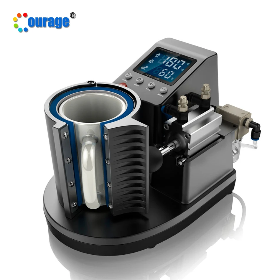 ST-110 Sublimasi Pneumatik Otomatis 11oz Mesin Press Panas Mug Kopi