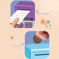 [FE] Automatic Mini Safe Coins Cash Saving Money Box Password Counter Code Key Lock Coin Bank ATM Child 3