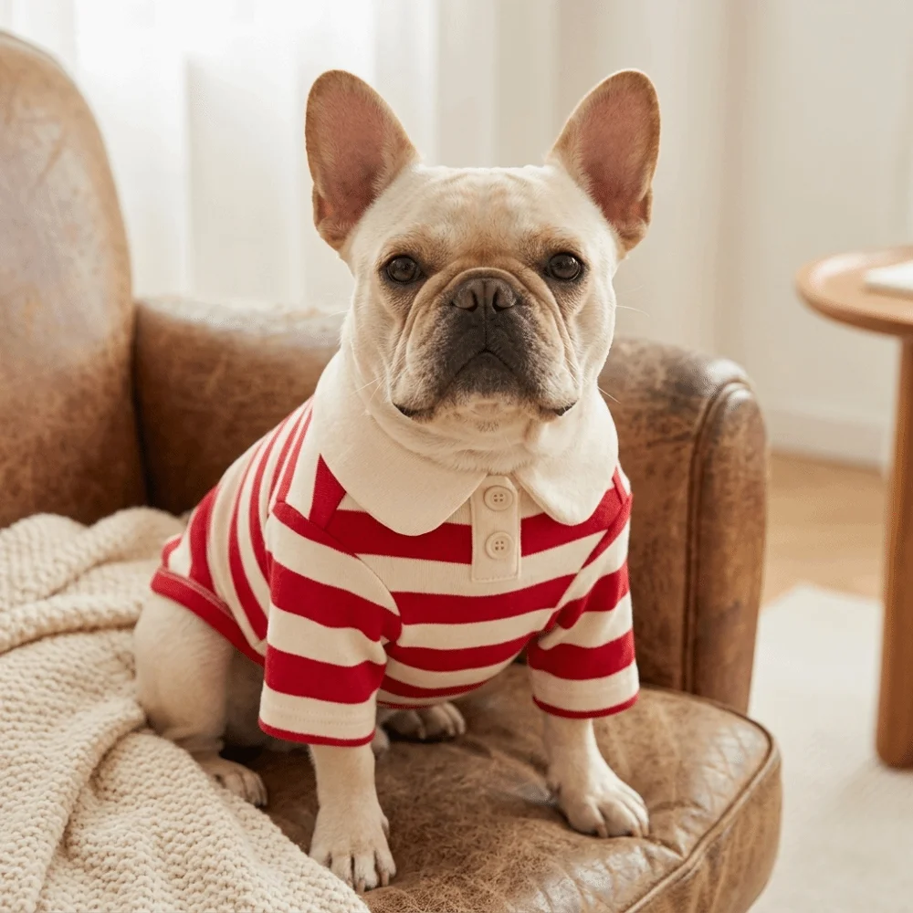 Soft Fabric Dog Shirt Shirt Breathable Small Dog Clothes Multiple Sizes Solid Print Tone Pet Summer Outfit Daily Indoor Wear