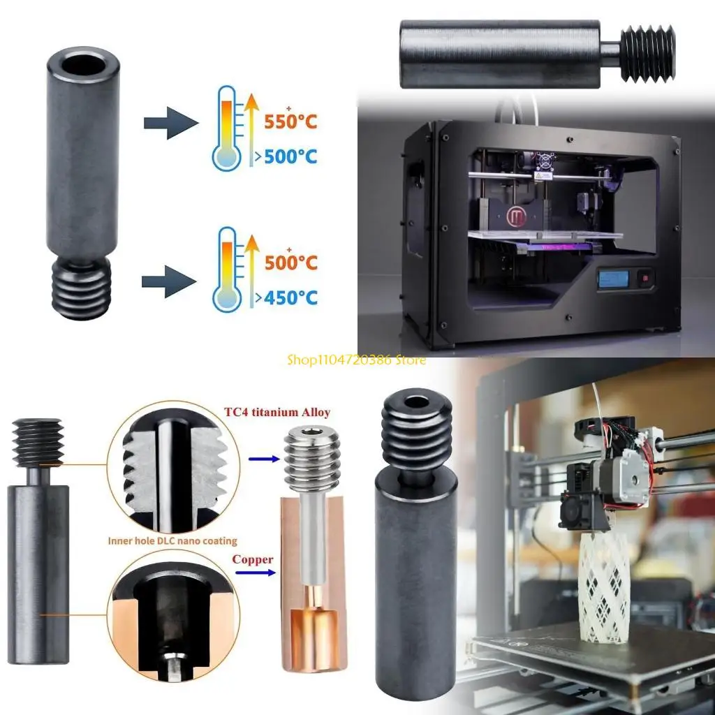 

K0EA Improved DLC Coated Heatbreaks for Ender3V2 Cr10 Bimetal Heatbreak Smooth Throat