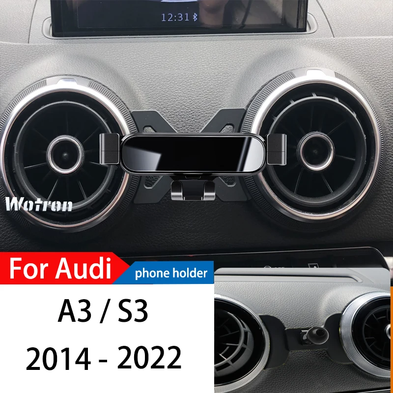 

Автомобильный держатель для телефона для Audi A3 2014-2022 8V 8P GPS Специальный гравитационный Штатив для навигатора с вращением на 360 градусов