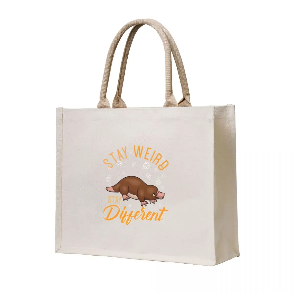 

Cute & Funny Stay Weird Stay Different Platypus Tote Bag tote bags cloth bags Big bag women shopping bag shopper bags