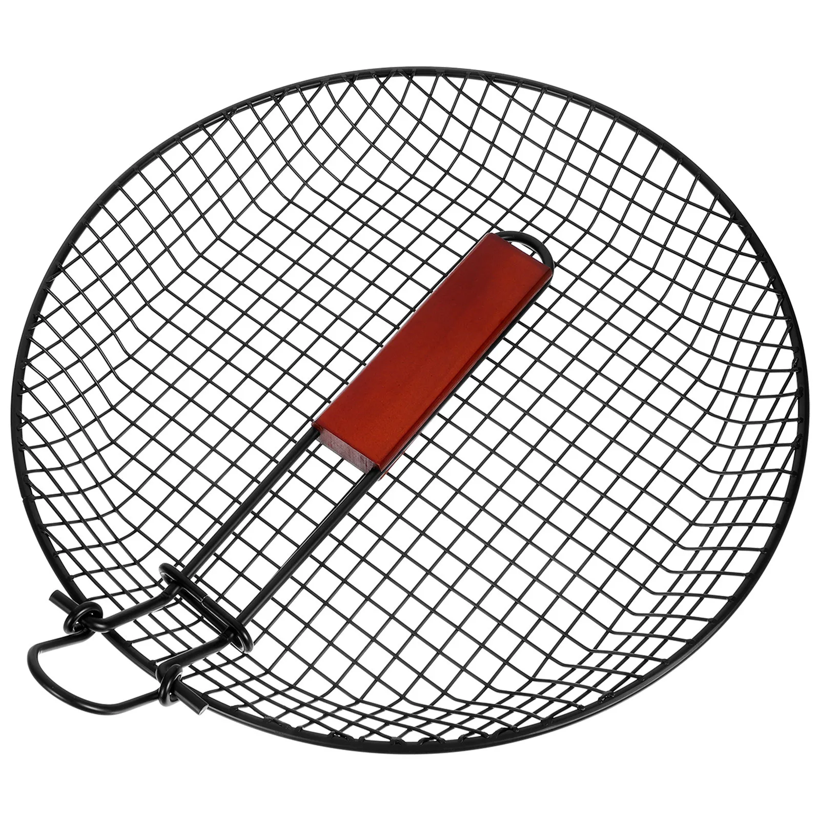 

Carbon Steel Grill Basket Foldable Round Design Multifunctional Outdoor Vegetable Frying Basket Bbq Grill Tool Portable Cooking