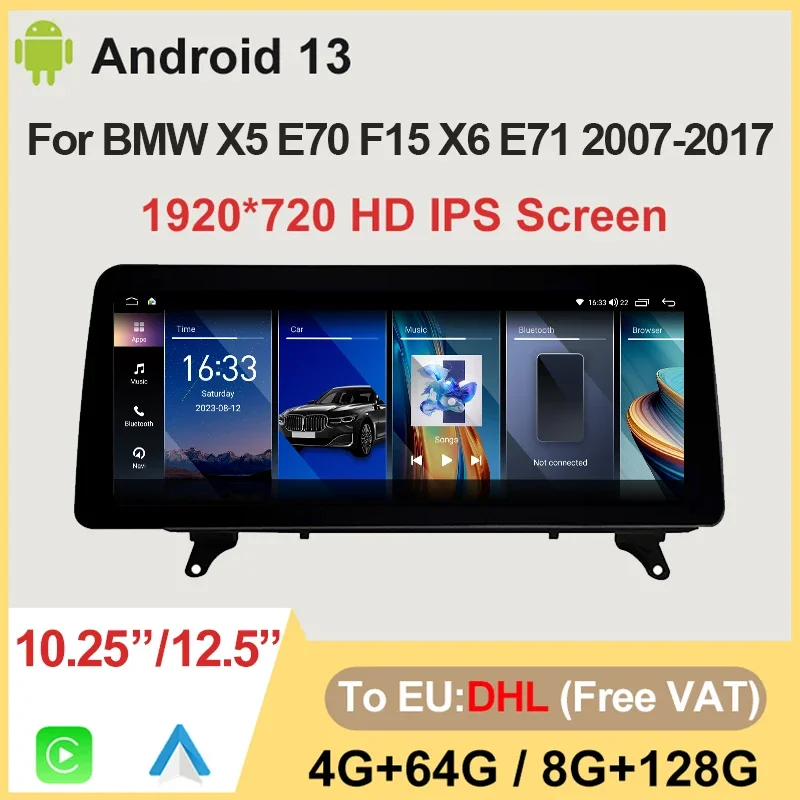 

Factory Price ID8 12.5" For BMW X5 X6 E70 E71 8Core Android 13 Carplay Auto Radio Car Video Player Multimedia Screen Navigation