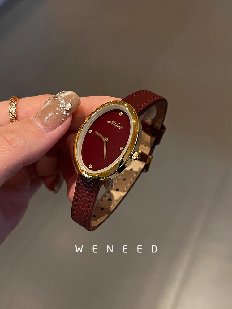 

Women's 2025 new style high-looking, exquisite, compact and elegant red women's watch, gift for women, gift for women