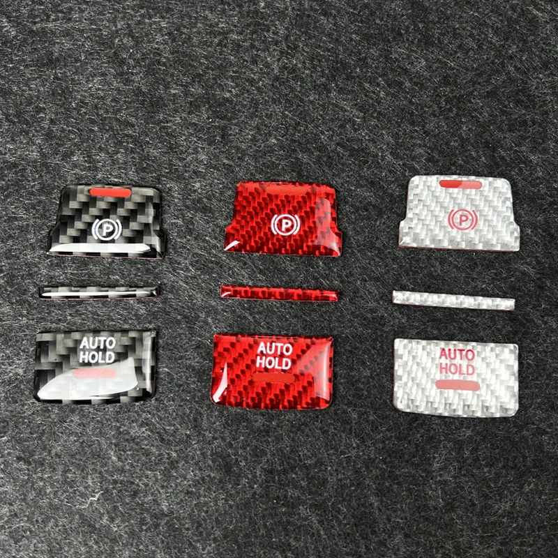 2 Stück Auto-Styling Handbremshebel-Panel-Knopfabdeckung Zierleisten-Aufkleber für VW Golf 7 7.5 MK7 Arteon CC 2015-2019 Innenraum-Aufkleber – Detail 6