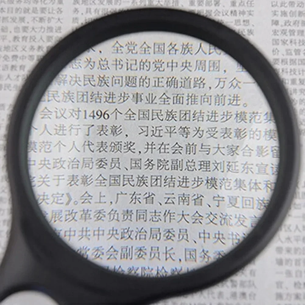 White Magnifying Glass Handheld 45X Magnifier With 3 LED Light For Reading Magnifying Glass Jewelry Loupe image 6