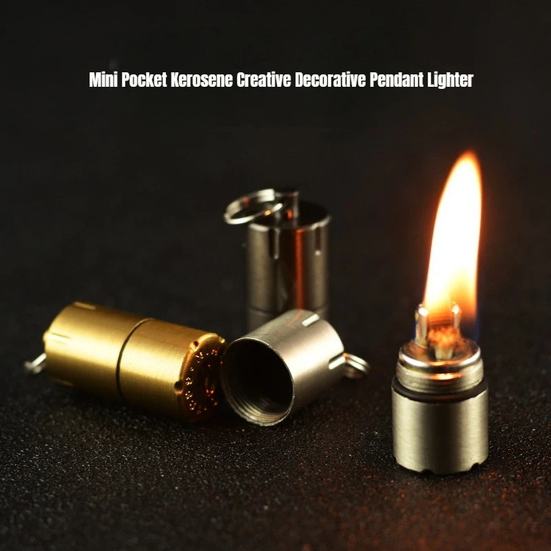 

Mini Retro Lighter, Outdoor Pocket, Portable Flint Machine, Ultra Small Fingertip Capsule Lighter, Men's Small Tool