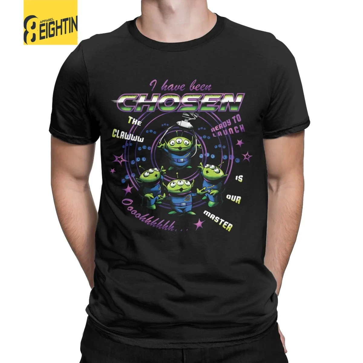 Funny Toy Story Retro I Have Been Chosen Aliens T-Shirt Men Crewneck 100% Cotton T Shirt Short Sleeve Tee Shirt Unique Clothes