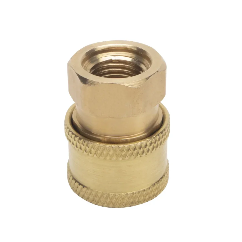 High Pressure Washer Car Washer Brass Connector Adapter Coupler G1/4 Female + 1/4