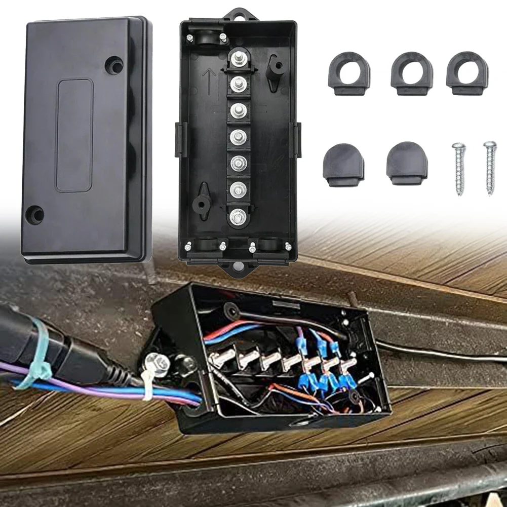 

7 Way Electrical Trailer Junction Box ABS Terminal Connector 7 Gang Trailer Wire Connection Box For Power Car Junction Box