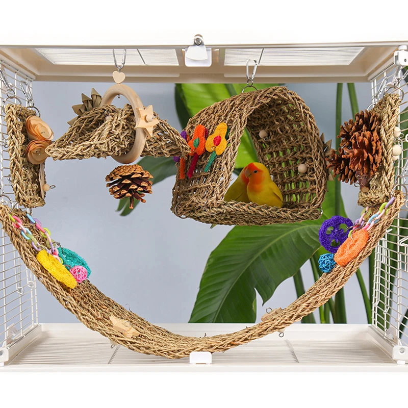 Chewable Parrot Toy - Climbing And Chewing Sports Toy For Lovebirds And Budgies - Fun Activity And Tooth Training For Birds