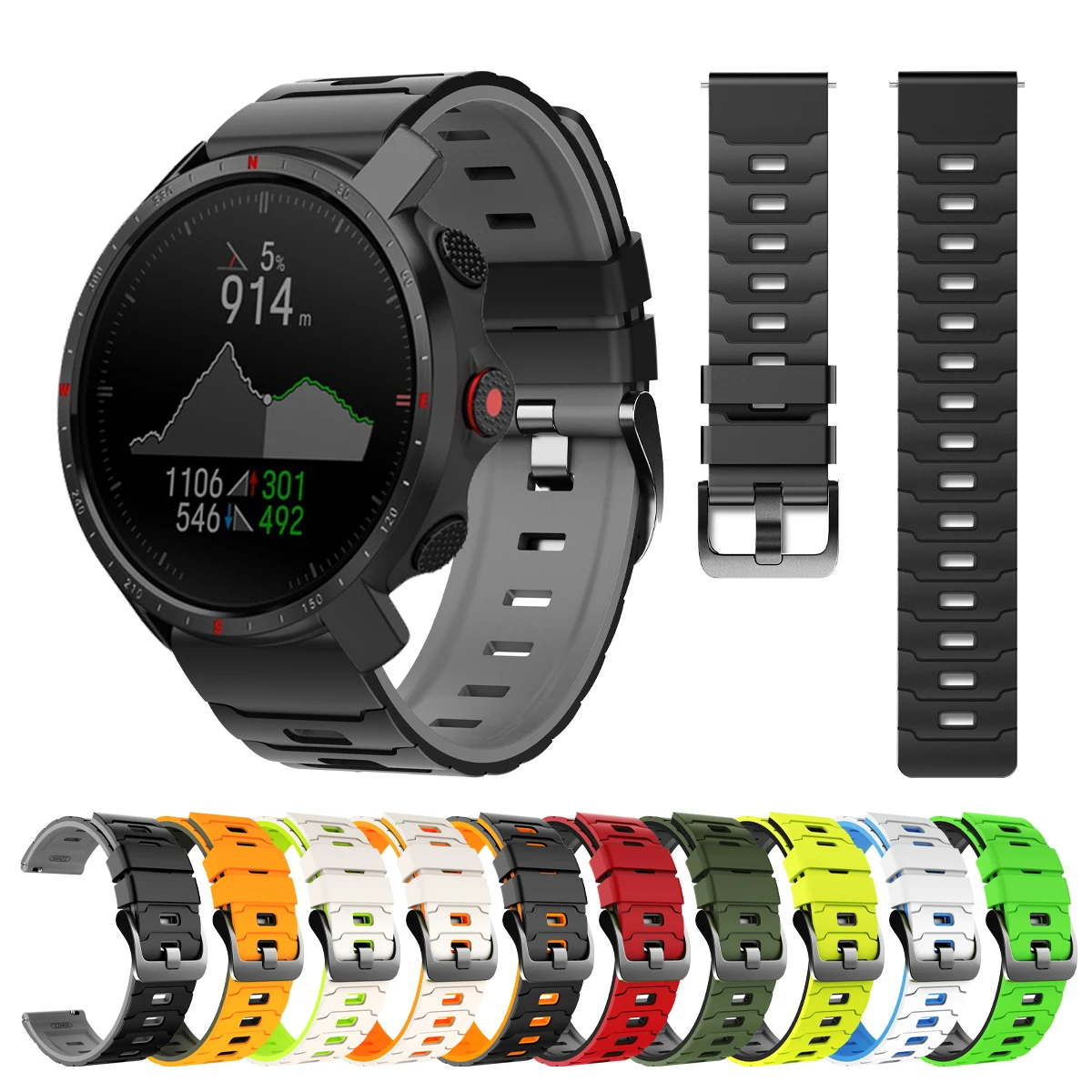 22mm Replacement Strap For POLAR Grit X2 X Pro Titan Vantage M3 M2 M V3 Band For Garmin Venu 4 45mm Men Women Silicone Bracelet