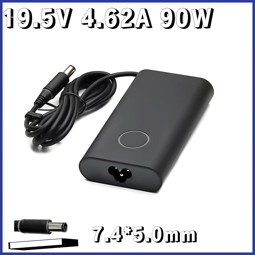19.5V 4.62A 90W Laptop Adapter AC Charger for DELL 14R 15R 552 7520 14Z 17R5720 E6400 E7440 LA90PM111 DA90PM111 Supply 7.4 5.0mm
