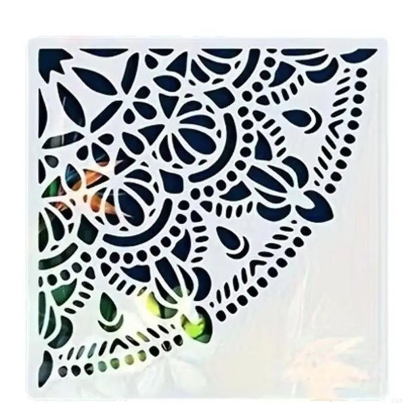 Multipurpose Decorative Corner Stencil for Easy Application on Wall Furniture Canvas Paper Fabric with Artistic Designs 55KF
