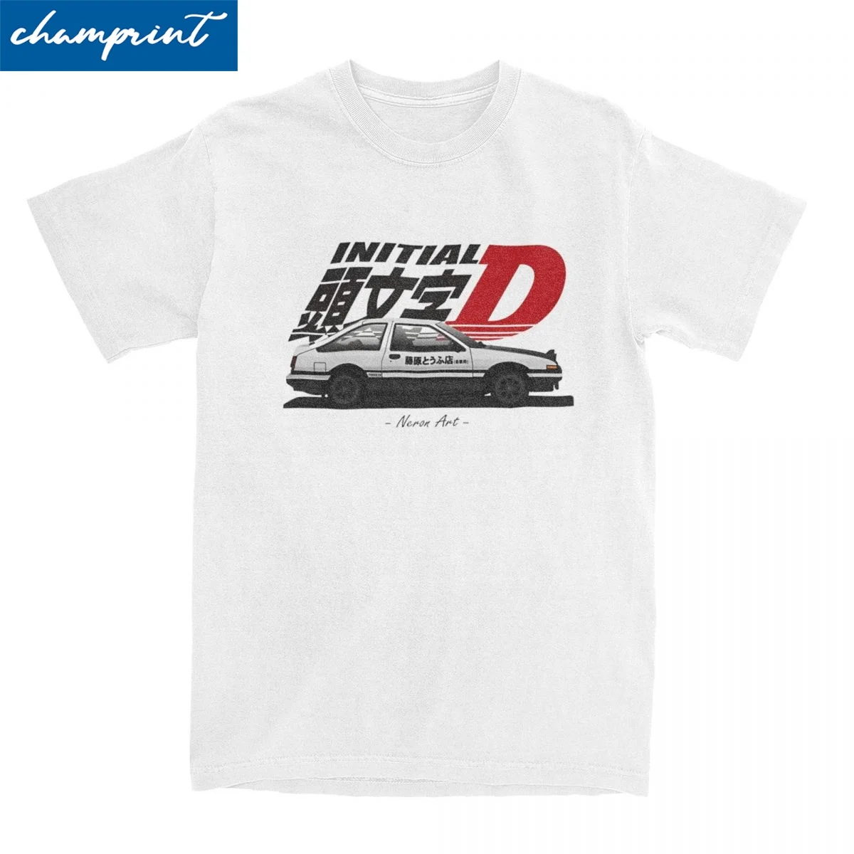 Hip Hop AE86 Initial D T Shirt Men's 100%Cotton Short Sleeve Drift Drift Legend Jdm Car Round Neck Clothes