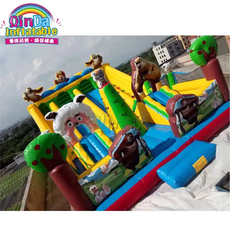 Inflatable Bouncer House Fun City Kids Inflate Bouncy Castle