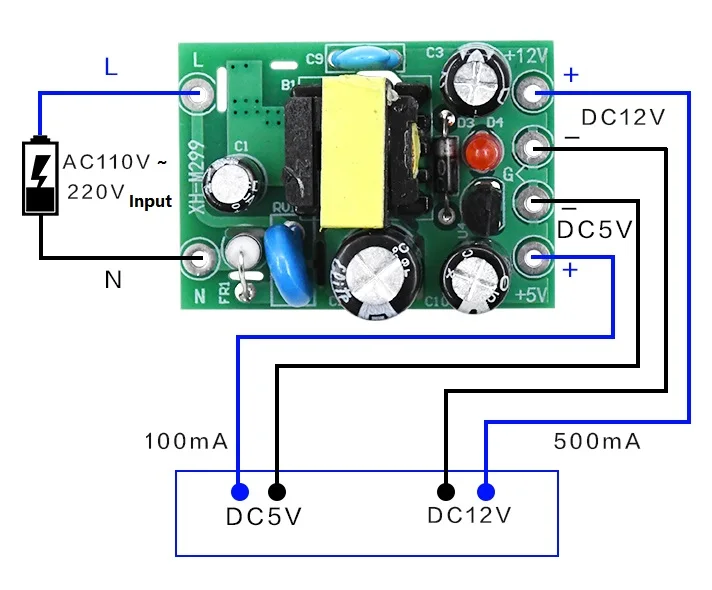 NEW AC-DC 110-220V Switching power supply module AC-DC isolation input output 5V 12V