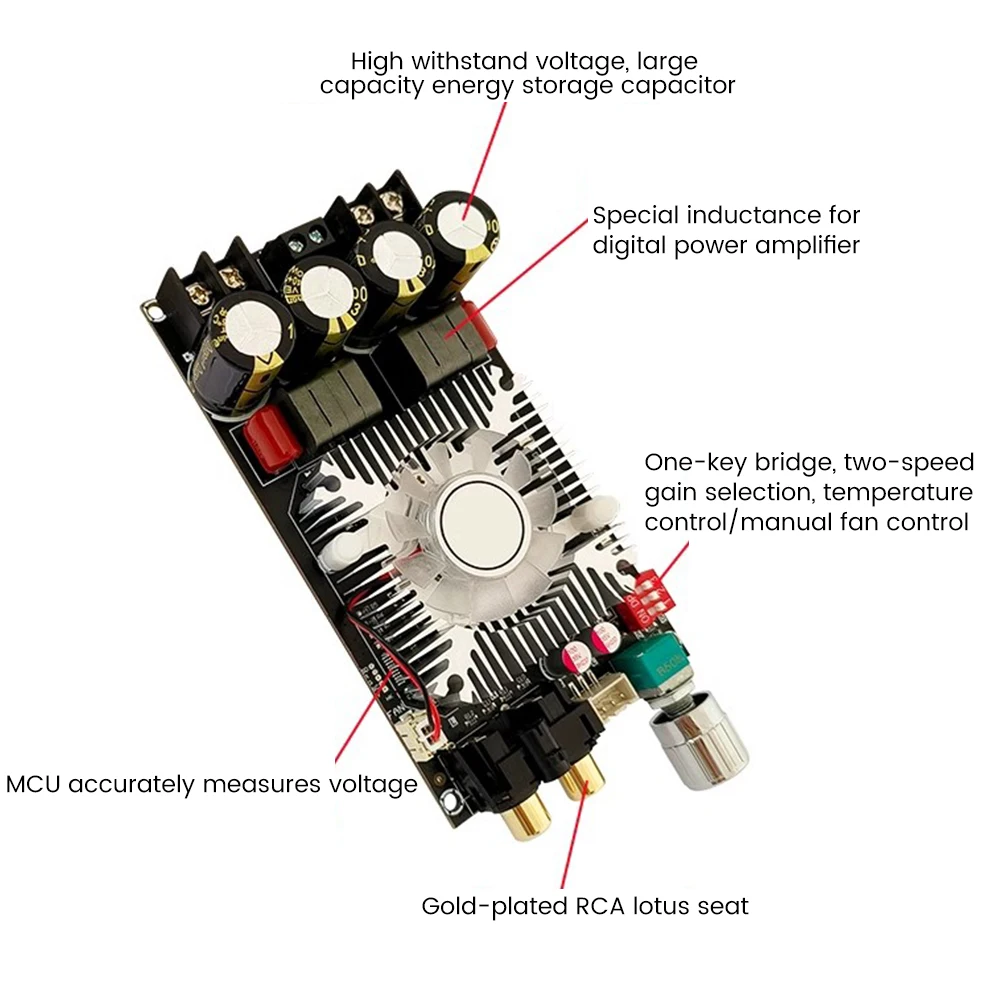 AIYIMA TDA7498E Power Amplifier Board Stereo Amplify 160Wx2 BTL Mono 220W Sound Amplificador Speaker Home Theater Audio Amp