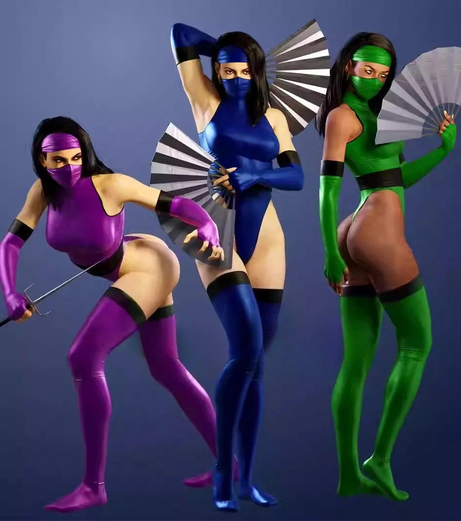 

Game Mortal Kombat Mileena Cosplay Sexy Jumpsuits Battle Combat Outfit Adult Bodysuit Onesie Halloween Costumes for Women