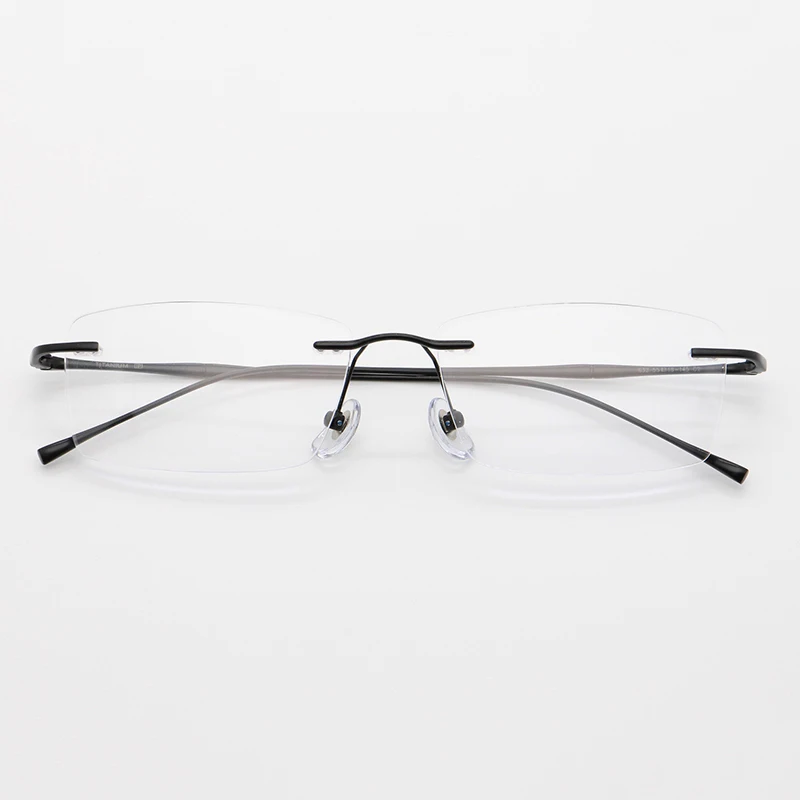 

Модные оправы для очков из чистого титана: новые безободковые квадратные очки для мужчин и женщин, оптические очки для коррекции близорукости