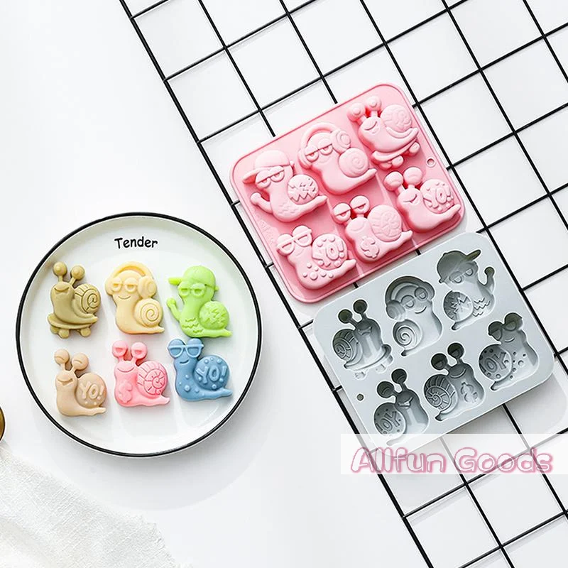 [TG835]Chocolate Mold Snail Silicone Mold For Cake Gummy Jello , Cake Decoration Soap Mold Silicone Baking Mold