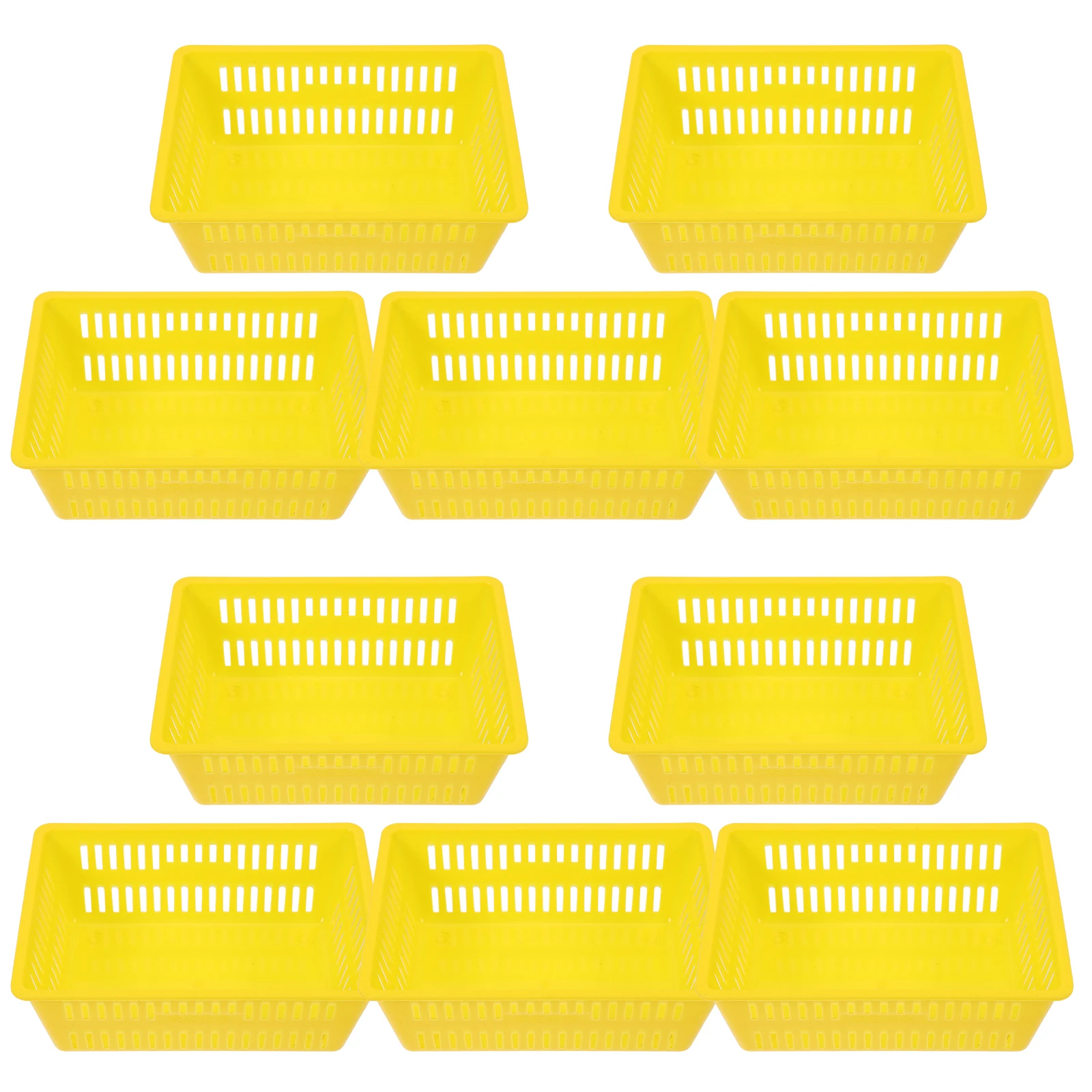 

10PCS Coin Basket Storage Containers Plastic Organizer for Game Machine Bins Classroom Kitchen Trash Can Little Baskets Sturdy