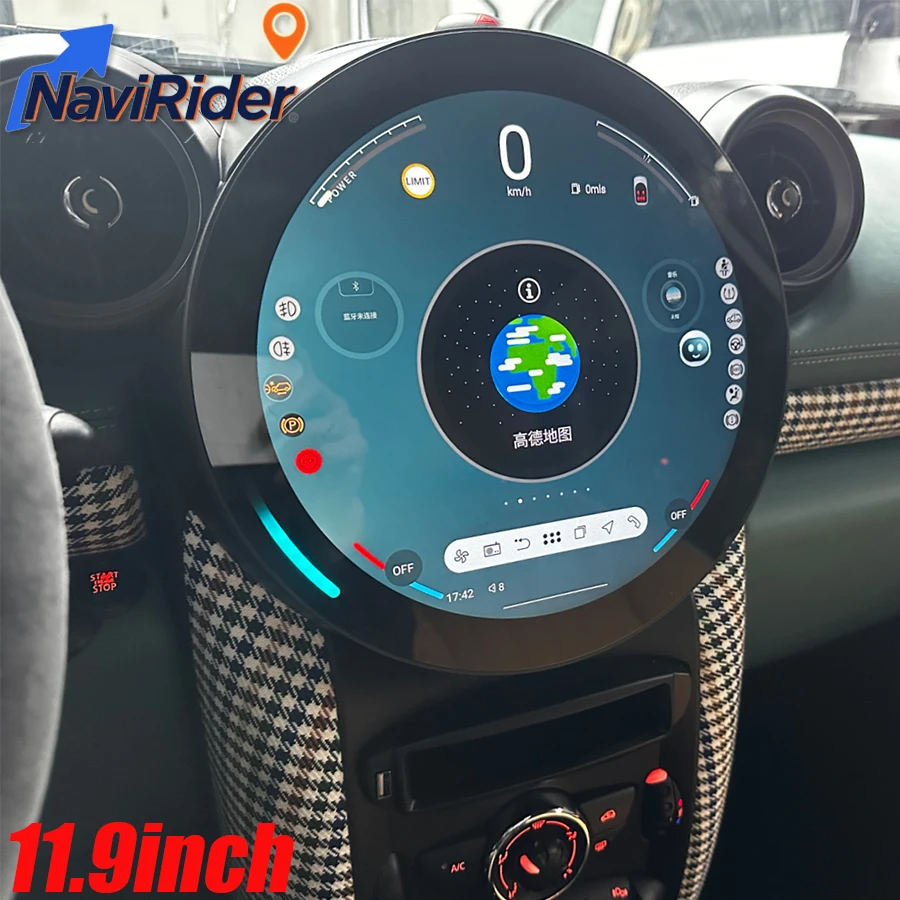 11,9-дюймовый мультимедийный видеоплеер на Android для BMW Mini One Cooper R55 R56 Peaceman Mini Clubman 2007-2014, GPS, CarPlay, стерео, DSP
