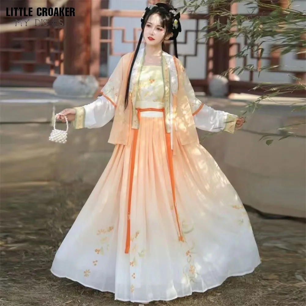 Song Dynastie Chinese Karakter Kleding Prinses Cosplay Traditionele Hanfu Kostuums Voor Vrouwen Sprookjesjurk Hanfu Zomer