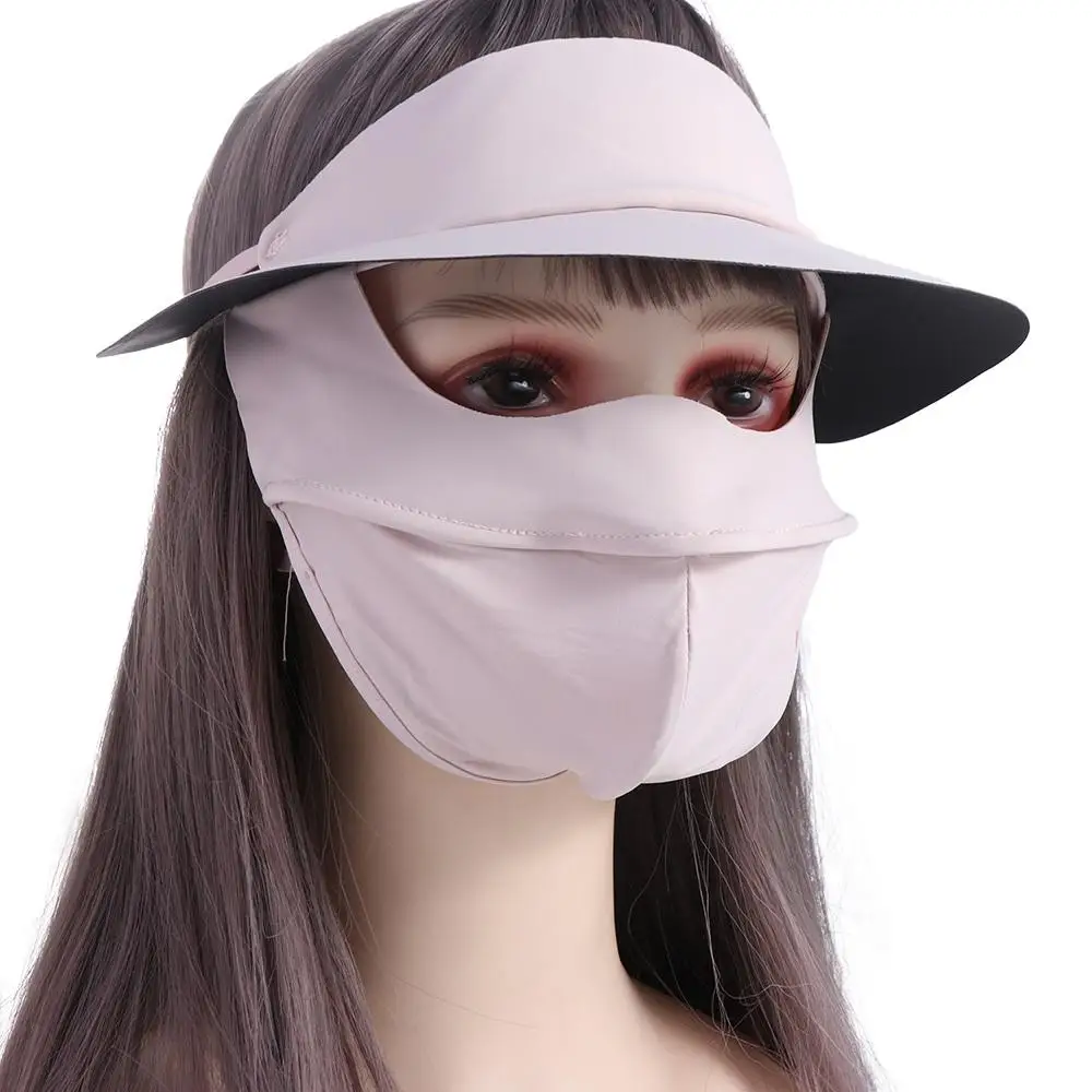 

Elastic Sunscreen Face Scarf Ice Silk Mask Face Mask Summer Face Cover Solid Color UV Protection Face Gini Mask Cycling
