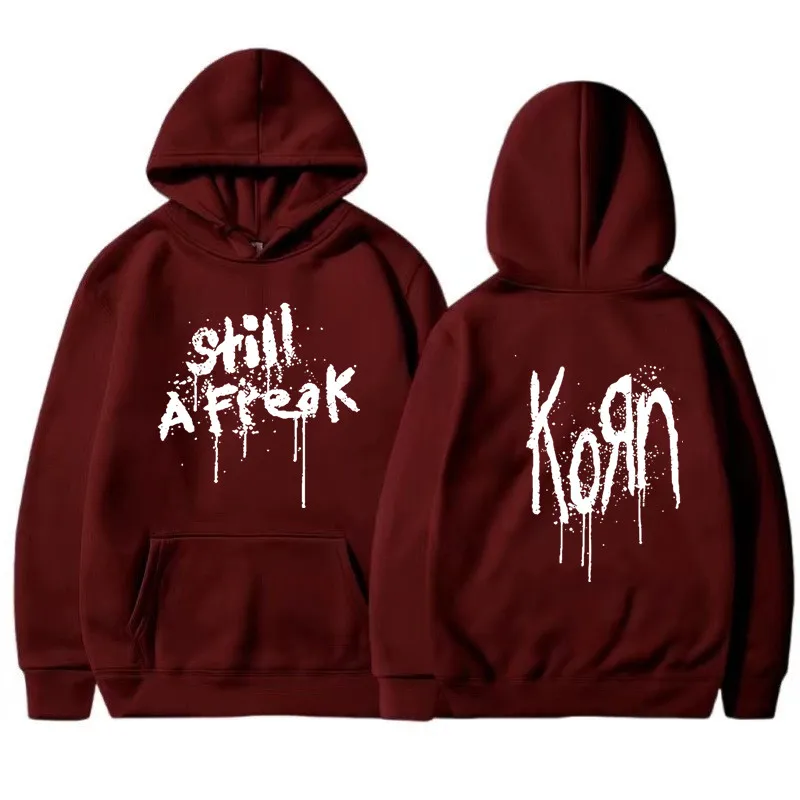 Korn Music Concert Rock Band WORLD TOUR Sweater Men\'s female Vintage Metal Gothic Unisex clothing Streetwear Hooded Top