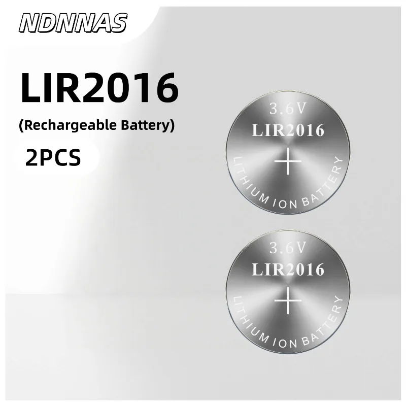 LIR2016 3.6V 20mAh 1-10PCS Rechargeable Lithium Coin Battery, Long Lasting Power for Calculator, Toys, Remotes view 2