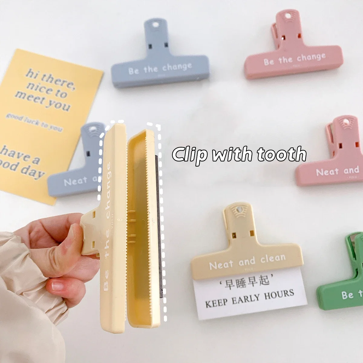 1pcs Neat and Clean Magnetic Paper Clip Retro Color Magnet Clamp Holder for Fridge File Document Memo Office School F7132