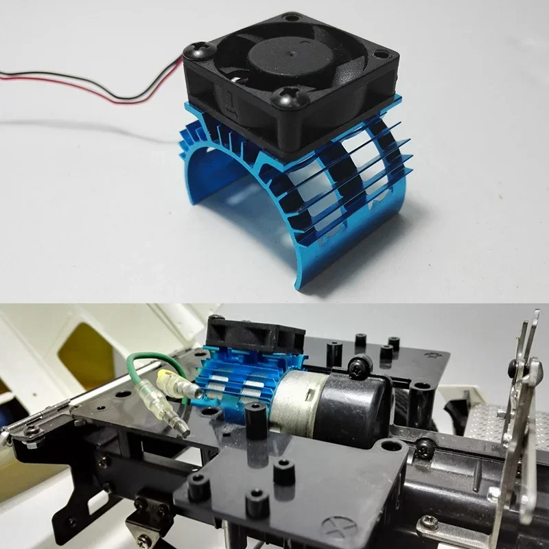 Dissipatore di calore del motore per il 1/14 Tamiya RC Truck Scania MAN Benz Actros Volvo parti fai da te