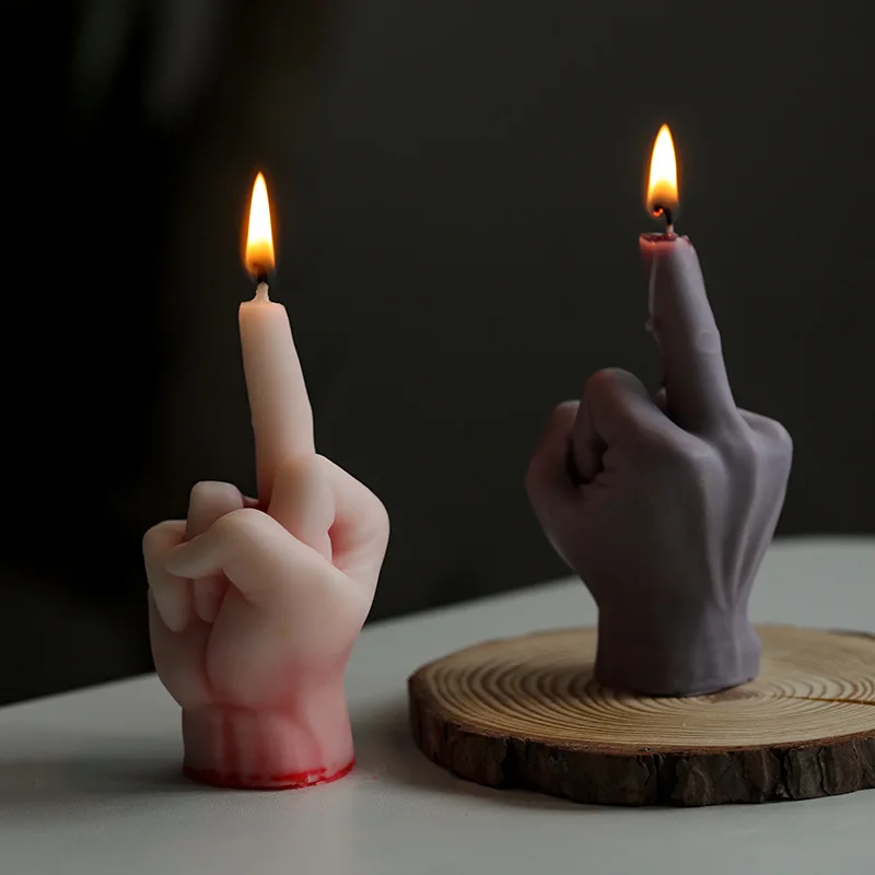 Creative Hand Gesture Candle Silicone Mold DIY Soap Plaster Cake Finger Mold Candle Making Supplies