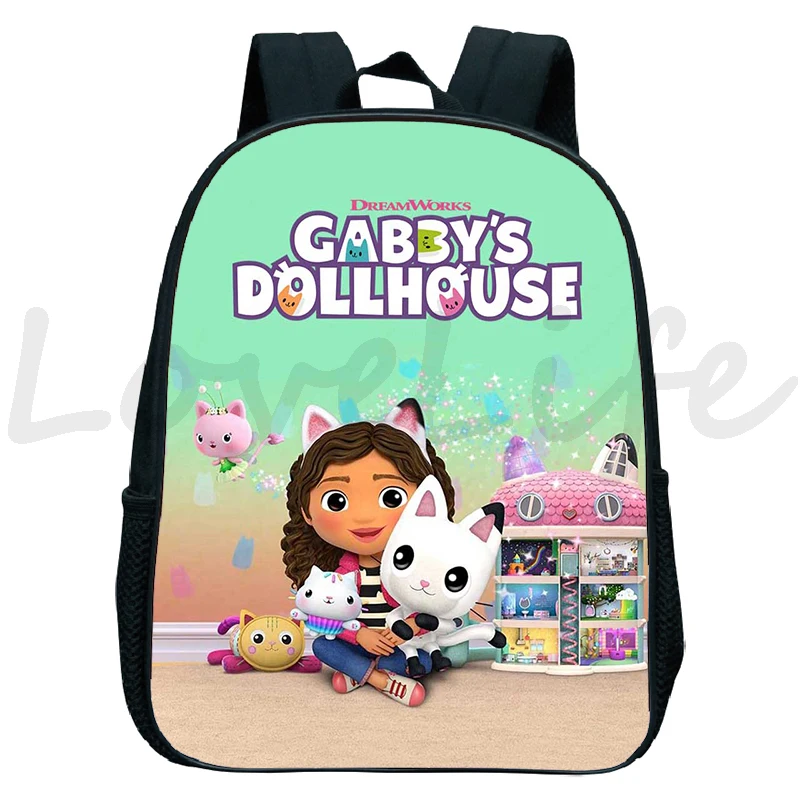 Sacos escolares impermeáveis para crianças, mochilas infantis Gabby's Dollhouse Kindergarten, pedágio de menino e menina, Start Scool Gifts