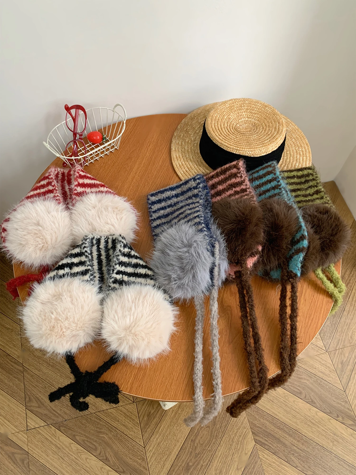 paraorecchie-in-peluche-stile-coreano-invernale-2026-copriorecchie-da-donna-alla-moda-versatili-caldi-per-protezione-dal-freddo-con-fiocco-a-righe