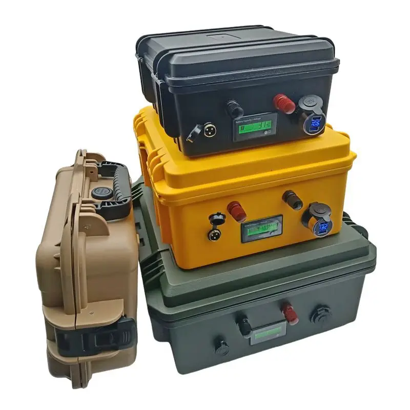 Outdoor Electronics Waterproof IP67 Lithium Li Ion Battery 24V Trolling Motor Compatible 50Ah-200Ah with 10A Charger