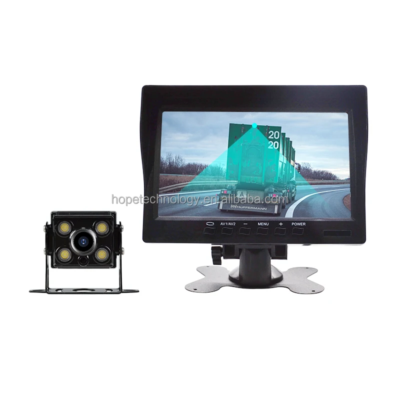 

7-дюймовая кнопка HD 1080P, полноцветная водонепроницаемая 2-канальная видеорегистратор ночного видения