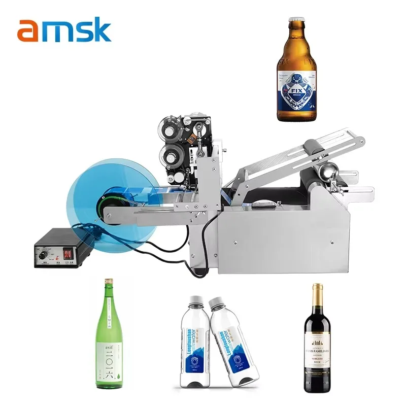 MT-50D Cheap Price Semi-Auto Cosmetic Jar Labeling Machine With Date Coding Printer Bottles Food Beverage Application Motor Core