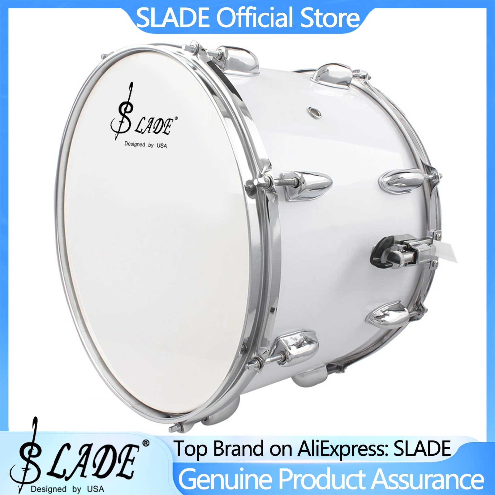 

SLADE Marching Drum Professional Percussion Instrument Polyester Film Head Practice Performance Marching Drum with Strap Sticks