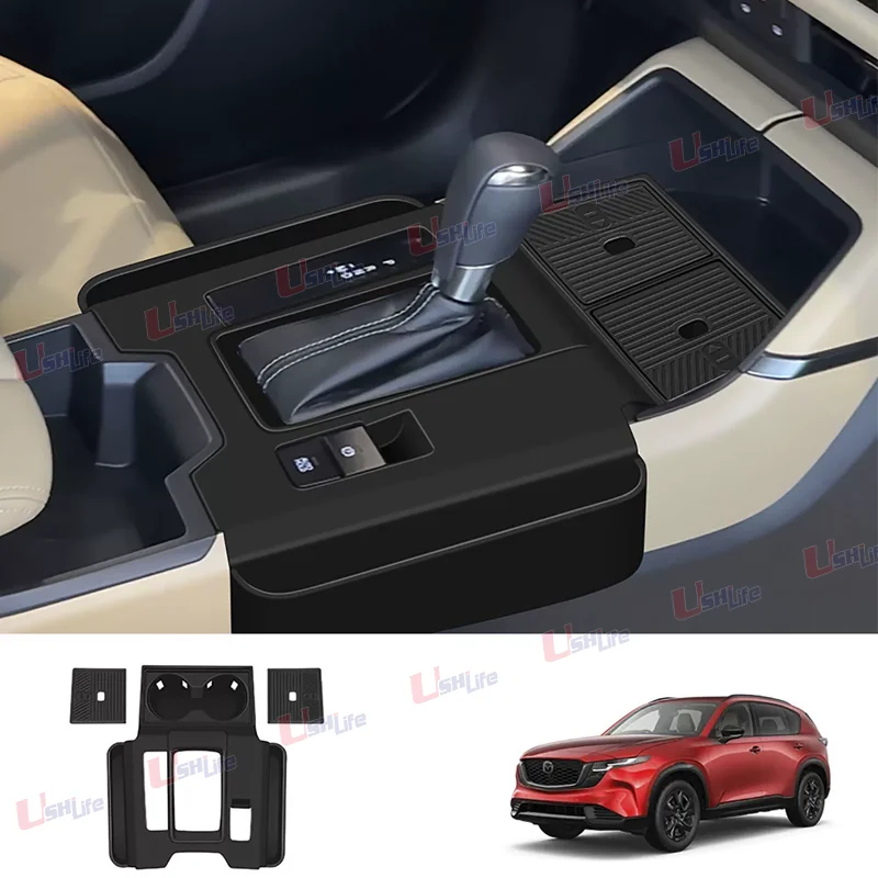 For Mazda CX-5 CX5 CX 5 2026 2027 Car Center Console Gear Shift Panel Silicone Pad Box Central Control Organizer Car Accessories 6