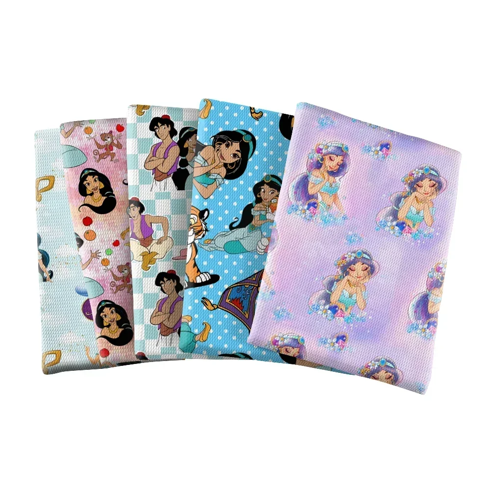 Mini Cartoon Disney Bear Lotso & Princess Jasmine Pattern Printed Bullet Fabric Patchwork Tissue Kids Textile