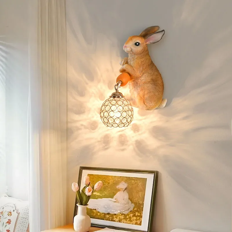 ABEL Contemporary Rabbit Wall Lamp Creative Living Room Bedroom Study Villa Hotel Children's Room Aisle LED Decoration Light