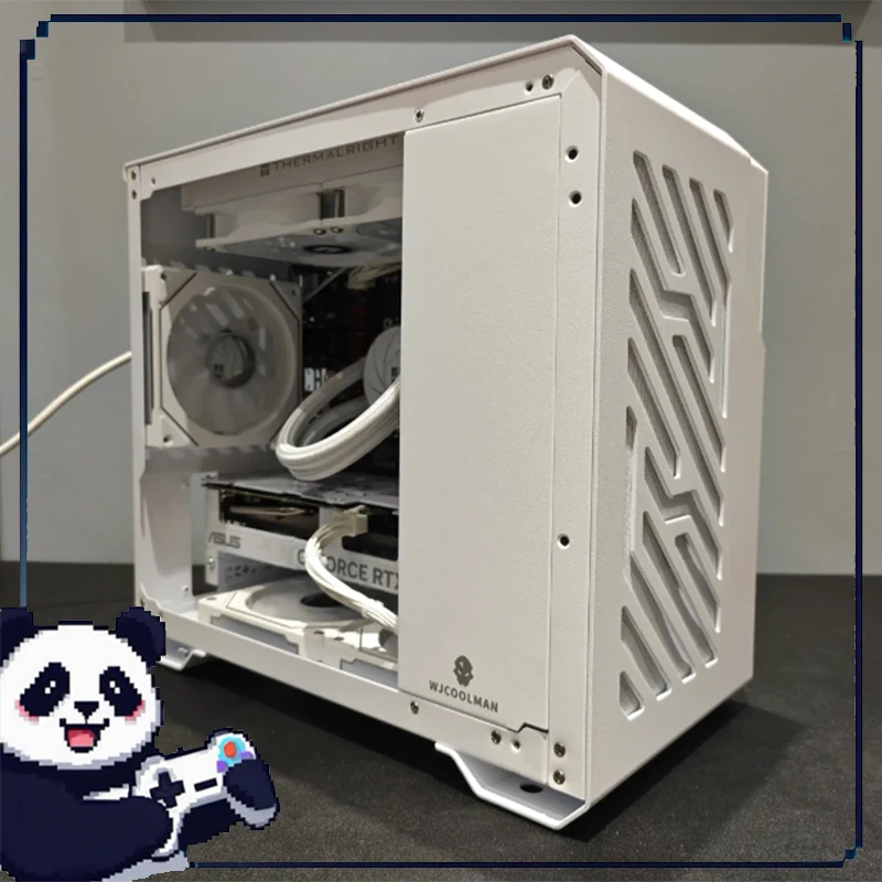 

Алюминиевый мини-футляр MATX, портативный ноутбук, настольный компьютер, хост-футляр, трехмерное охлаждение, игровой офис, прозрачный корпус