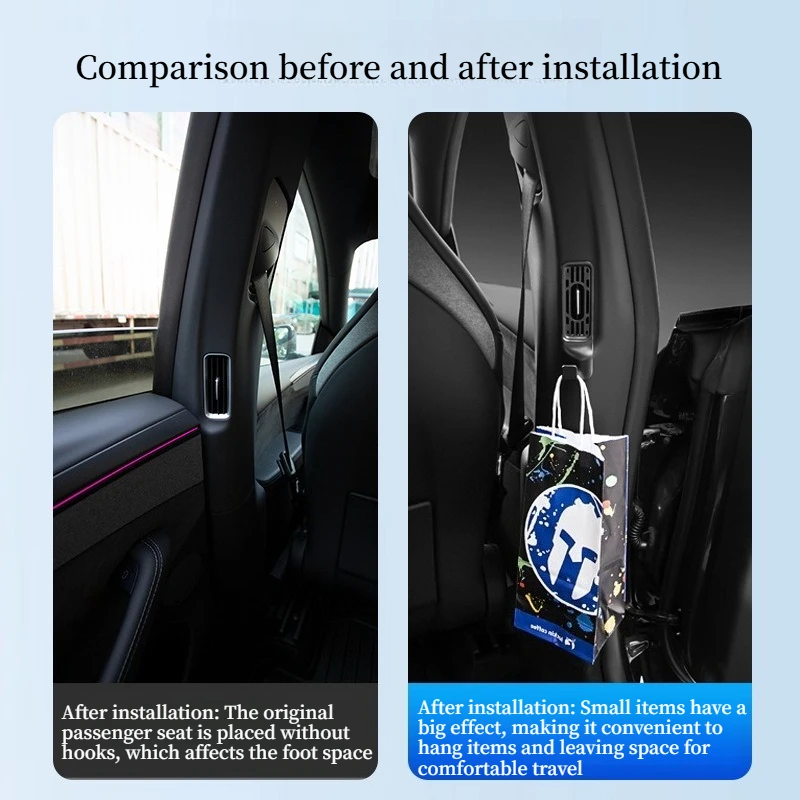 Suitable for Tesla Model Yl Second-Row Air Vent Protective Cover Hook, New Yl Rear Seat Storage Hook Accessories