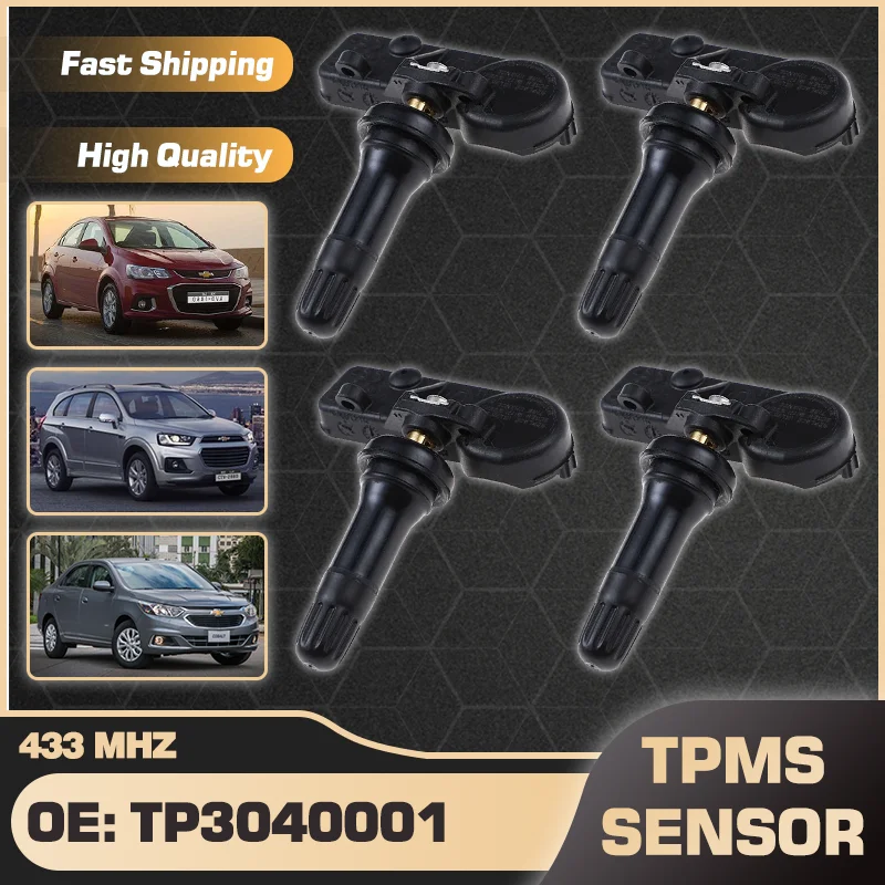 

433 MHz For Chevrolet Aveo 2006-2022 Chevrolet Captiva 2006-2019 Chevy Cobalt 2013-2019 Car Tire Pressure Sensor TPMS TP3040001