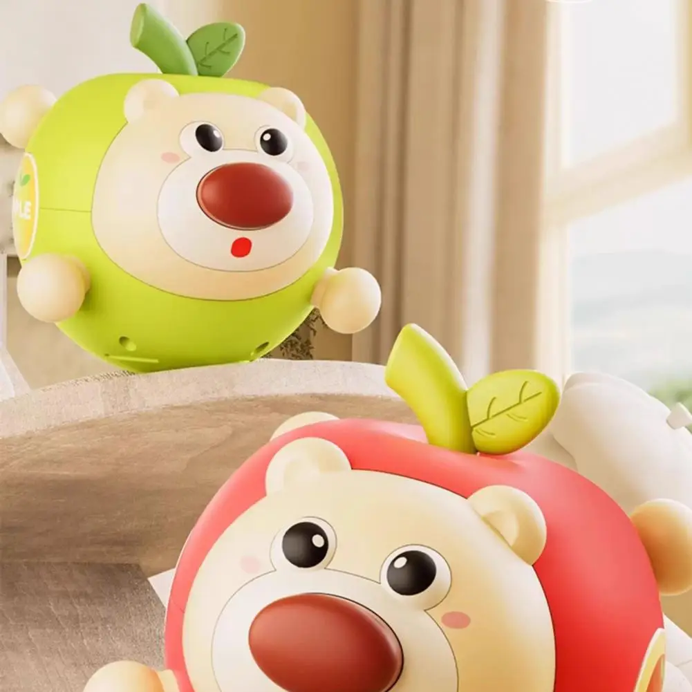لعبة التنسيق بين اليد والعين لعبة بهلوان الطفل مع جرس على شكل حيوان عضاضة رولي بولي لعبة متذبذب الفاكهة لتطوير المحرك